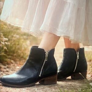 Black Ankle Boots with Zipper